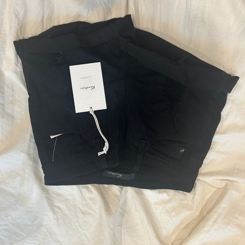 Black Denim Shorts